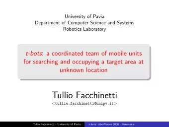 Tullio Facchinetti &lt; tullio.facchinetti@unipv.it &gt;  Tullio Facchinetti - University of Pavia