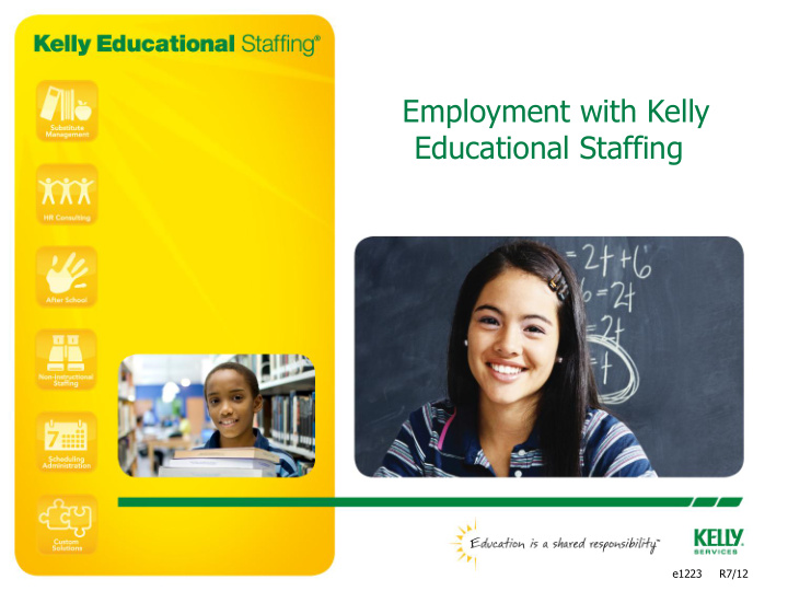 employment with kelly educational staffing