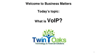 What is VoIP?  1  VoIP  What is it and how can it help my business?  - VoIP is an acronym for