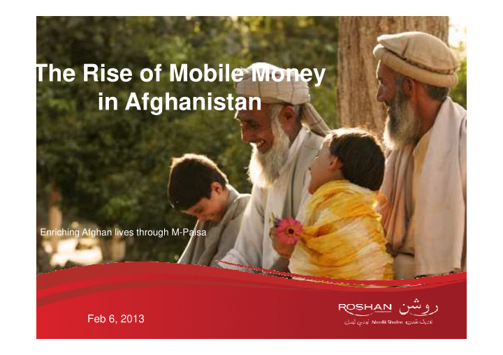 the rise of mobile money in afghanistan