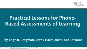 Based on the publication of the same name published in BMJ Global Health.  David Evans | 22 July