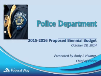 2 2013- 14 Key Accomplishments Established new substation in downtown core to provide higher police