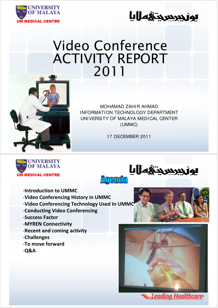 video conference activity report 2011