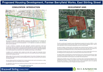 Proposed Housing Development, Former Berryfield Works, East Stirling Street  Proposed Housing