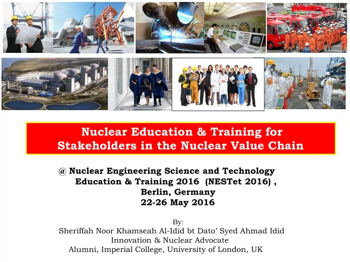 stakeholders in the nuclear value chain