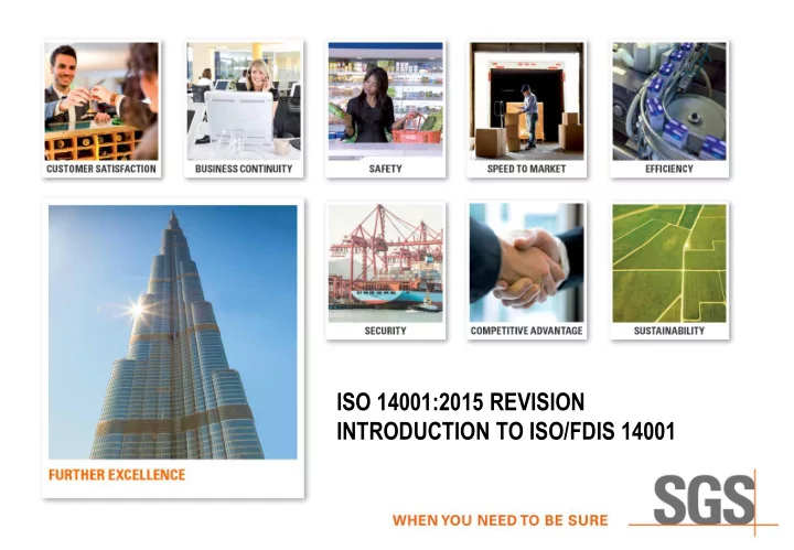 iso 14001 2015 revision introduction to iso fdis 14001