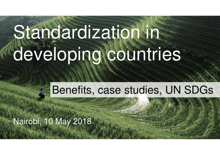 standardization in developing countries