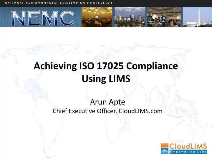 achieving iso 17025 compliance using lims