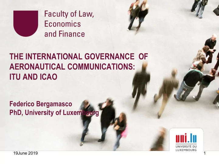 the international governance of aeronautical