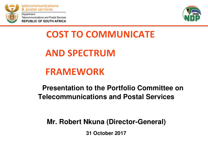 cost to communicate and spectrum