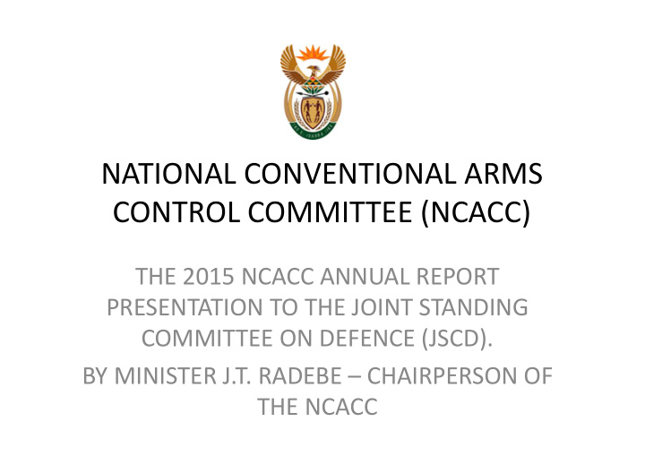 national conventional arms control committee ncacc