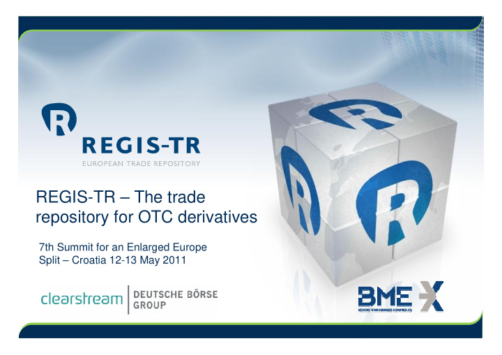 regis tr the trade repository for otc derivatives
