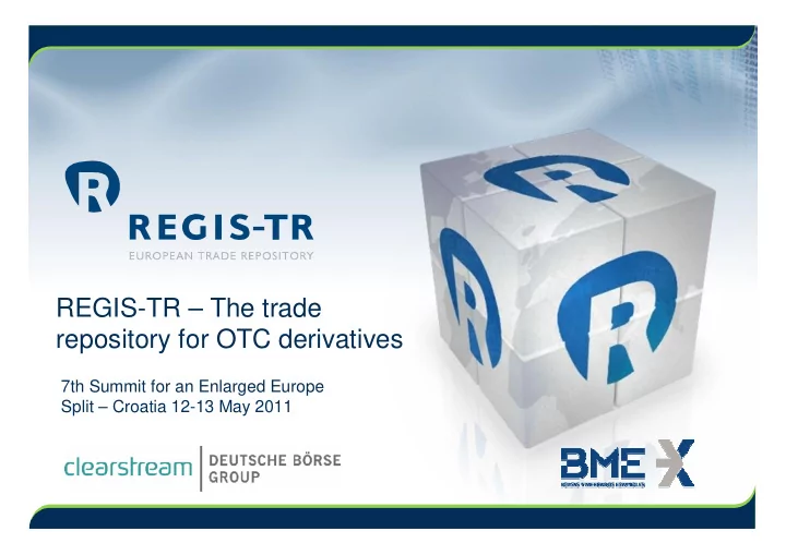 regis tr the trade repository for otc derivatives