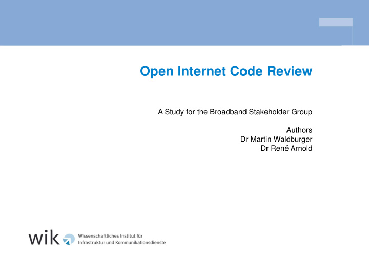 open internet code review