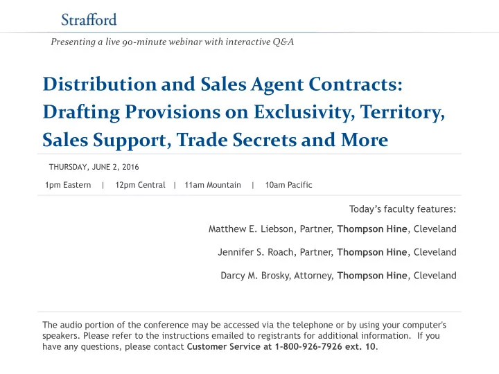distribution and sales agent contracts drafting