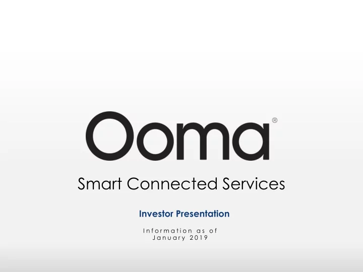 smart connected services