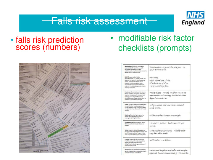 falls risk assessment