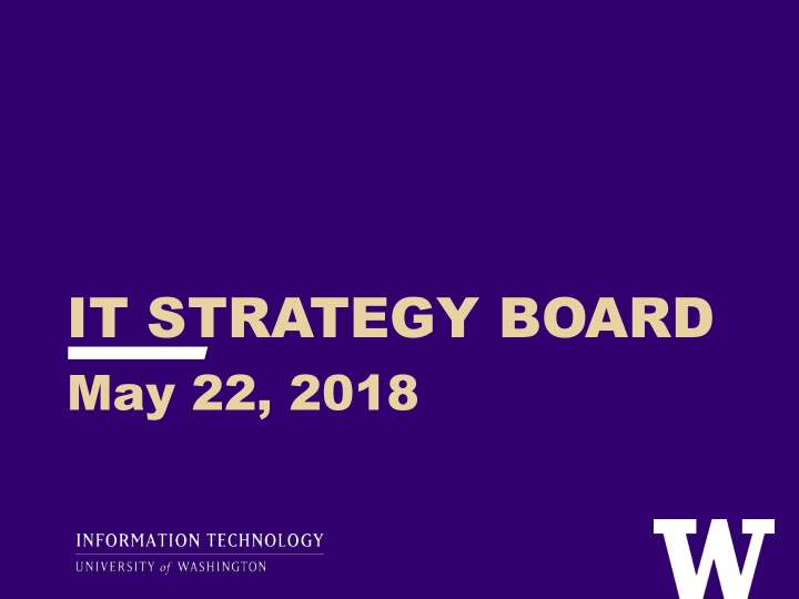 it strategy board