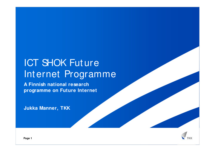 ict shok future internet programme