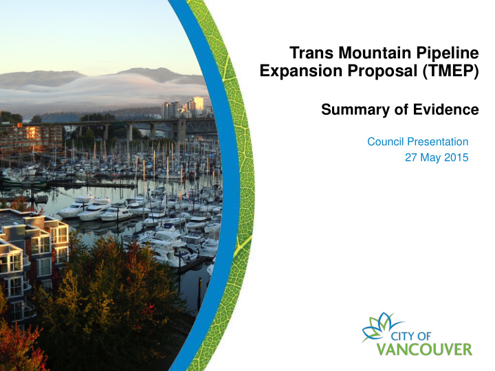 trans mountain pipeline expansion proposal tmep