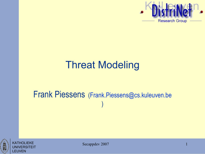 threat modeling