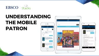 UNDERSTANDING  THE MOBILE  PATRON  HELLO,  I AM KEVIN HOREK!  Chief Design Officer (CDO) - Stacks