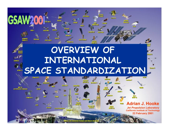 overview of international space standardization