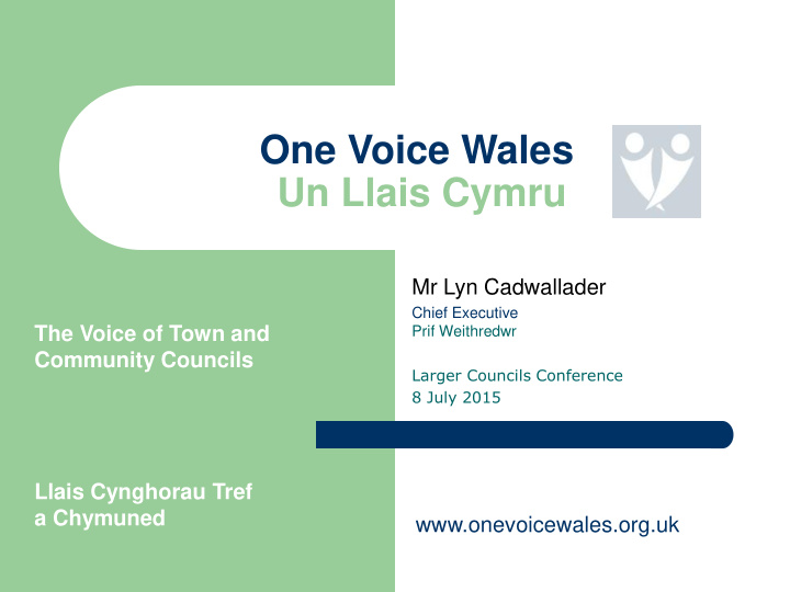 one voice wales