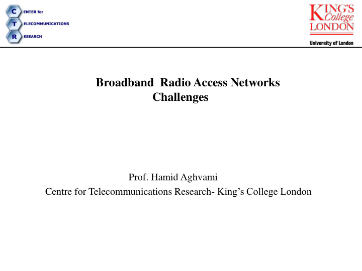 broadband radio access networks