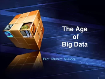 of  Big Data  Prof. Mulhim Al-Doori  1  Contents  1  Introduction: Explosion in Quantity of Data  1