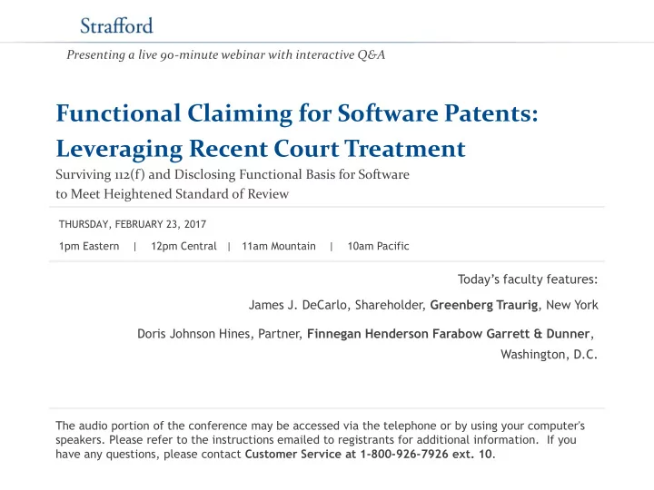functional claiming for software patents leveraging