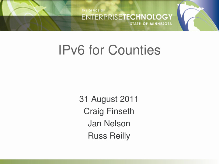 ipv6 for counties
