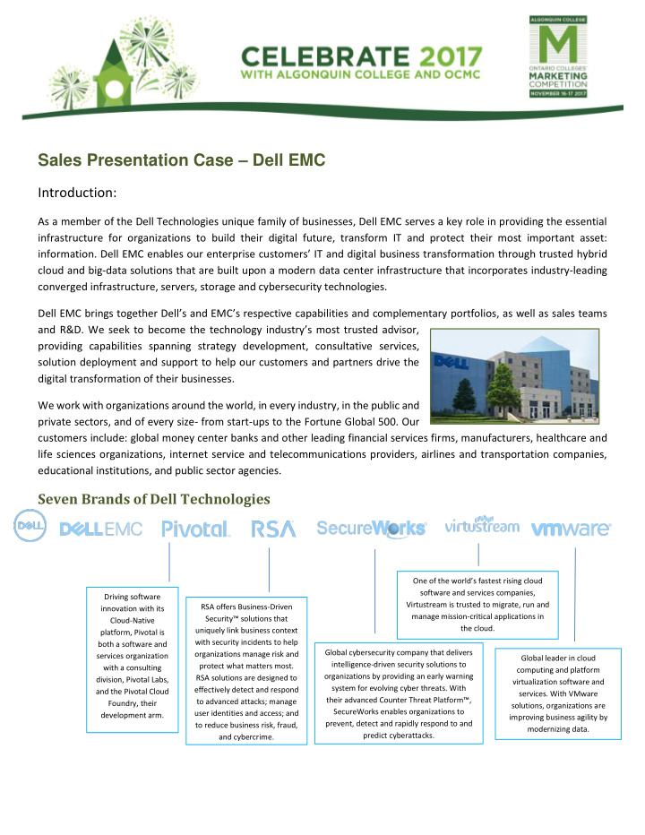 sales presentation case dell emc