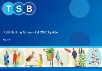 TSB Banking Group  Q1 2020 Update  May 2020  Disclaimer (1) This presentation, its contents and