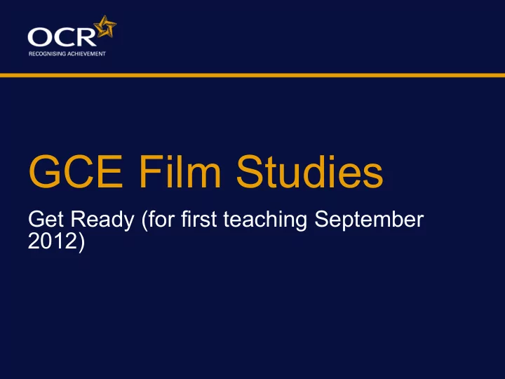gce film studies