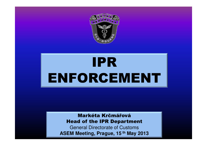 ipr enforcement