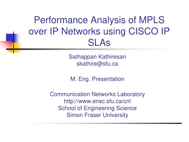 performance analysis of mpls over ip networks using cisco