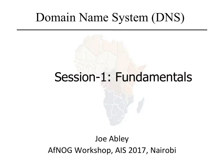 domain name system dns session 1 fundamentals