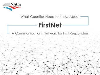 FirstNet  A Communications Network for First Responders FirstNet | A Communications Network for