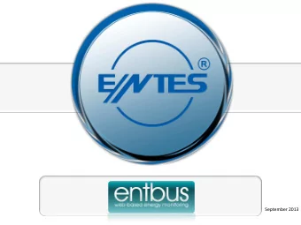 W  September 2013  entbus pro web-based energy monitoring software entbus pro is an Energy