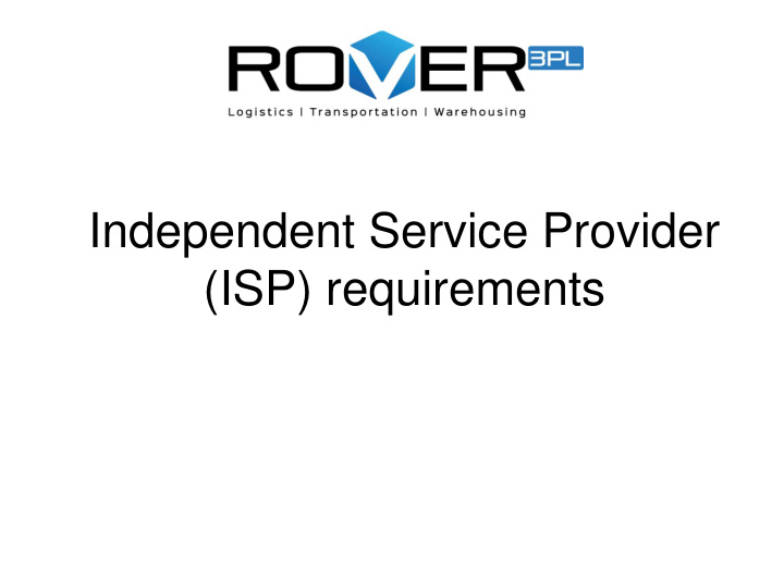 independent service provider