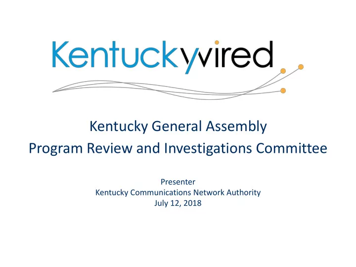 kentucky general assembly