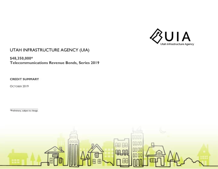 utah infrastructure agency uia