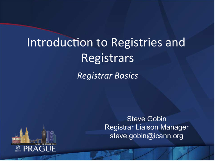 introduc on to registries and registrars