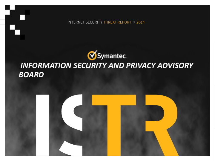 information security and privacy advisory board