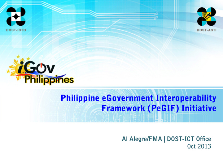 philippine egovernment interoperability framework pegif