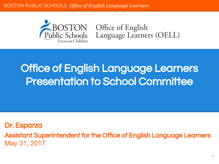 office of english language learners presentation to