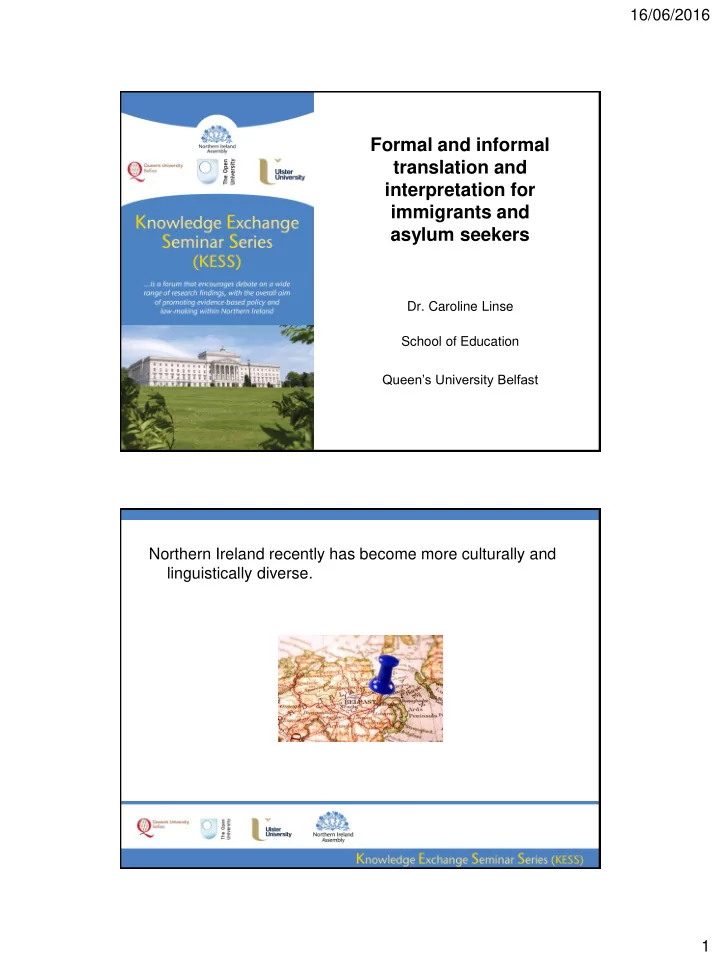 formal and informal translation and interpretation for