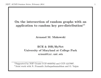 On the intersection of random graphs with an application to random key pre-distribution ab  Armand