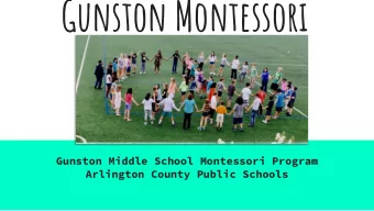 Gunston Montessori  Gunston Middle School Montessori Program  Arlington County Public Schools